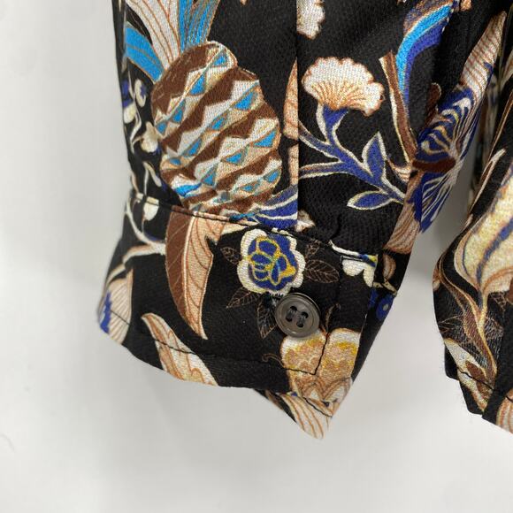 J. McLaughlin‎ Lorinda Button-Back Modal Silk Long Sleeve Blouse Size Large - Picture 8 of 9